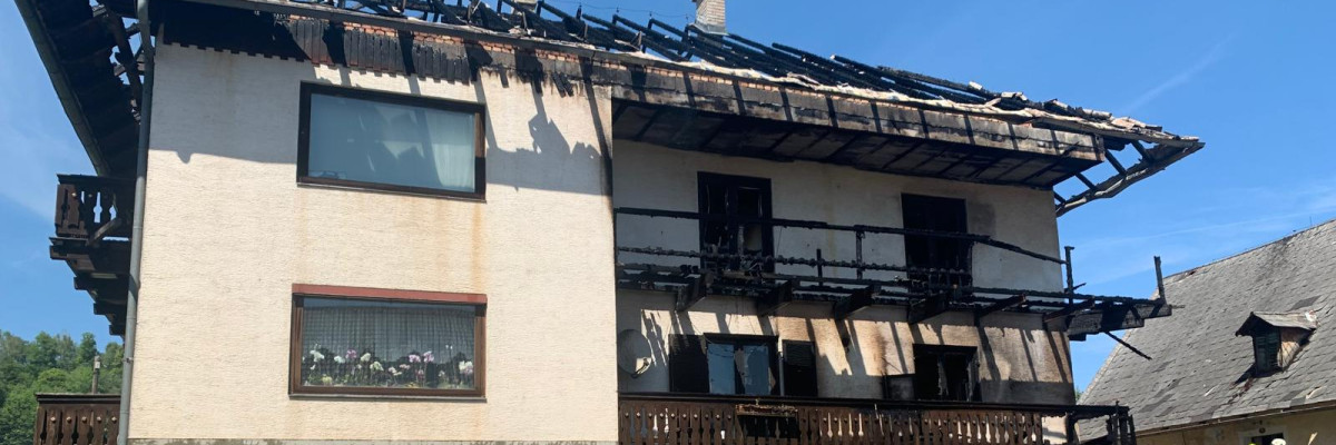 Abgebranntes Haus von Familie Oniger